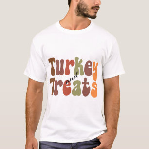 Halloween Retro Vibes Turkey and Treats T-Shirt
