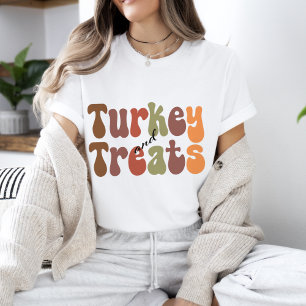 Halloween Retro Vibes Turkey and Treats T-Shirt