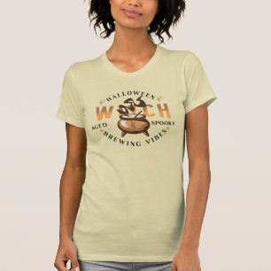 Halloween Retro Witch Brewing T-Shirt