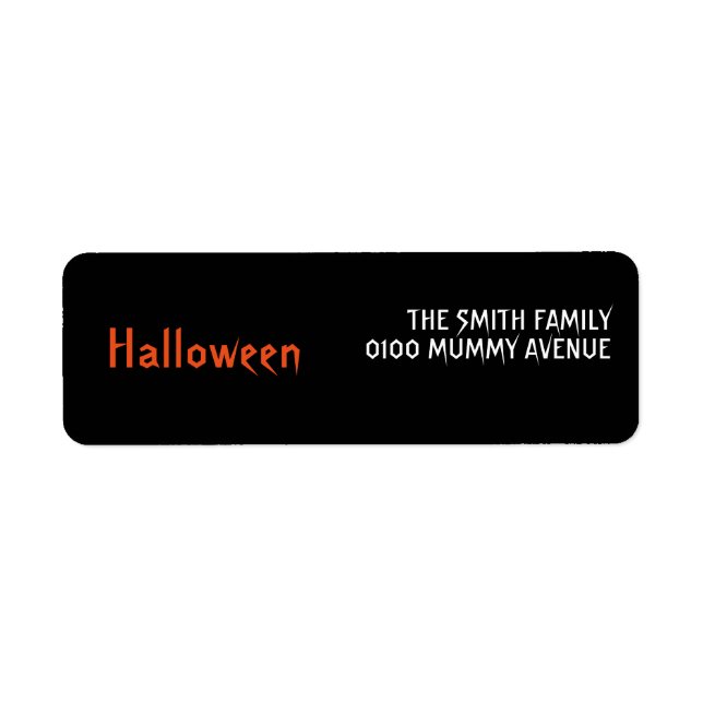 HALLOWEEN RETURN ADDRESS (Front)