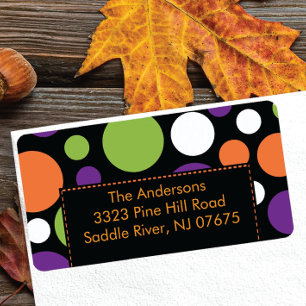 Halloween Return Address Label Fun Dots