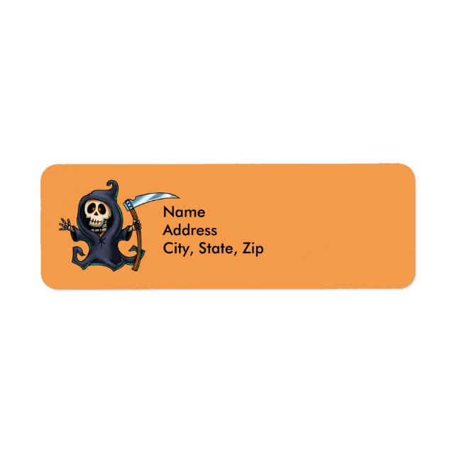 Halloween Return Address Label - Grim Reaper (Front)