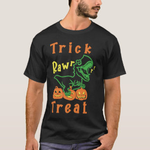 Halloween rex pumpkin dinosaur  trick rawr treat T-Shirt