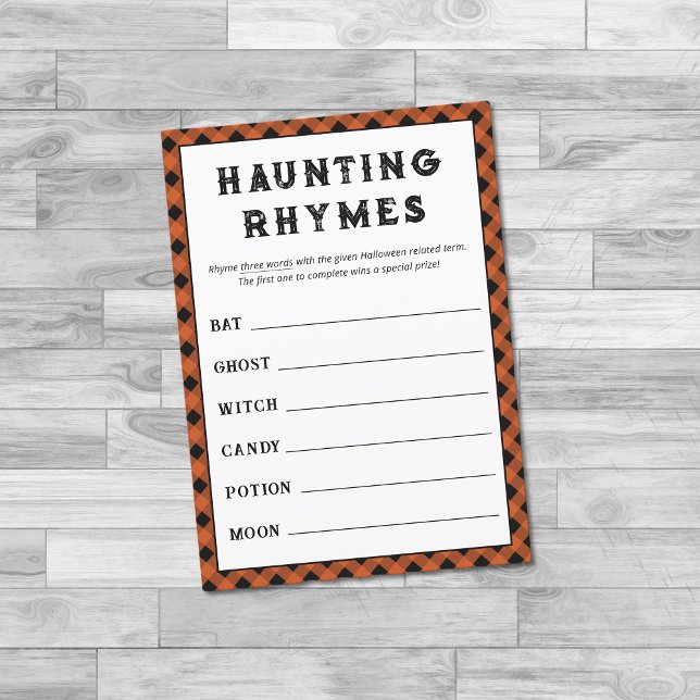Halloween Rhyming Words Game Halloween Party (Creator Uploaded)