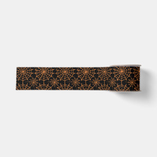 Halloween Ribbon Orange Black Spider Web Ribbon Grosgrain Ribbon