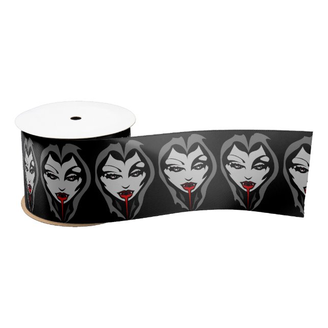 Halloween Ribbon Vampire Halloween Ribbon Customiz Satin Ribbon (Spool)