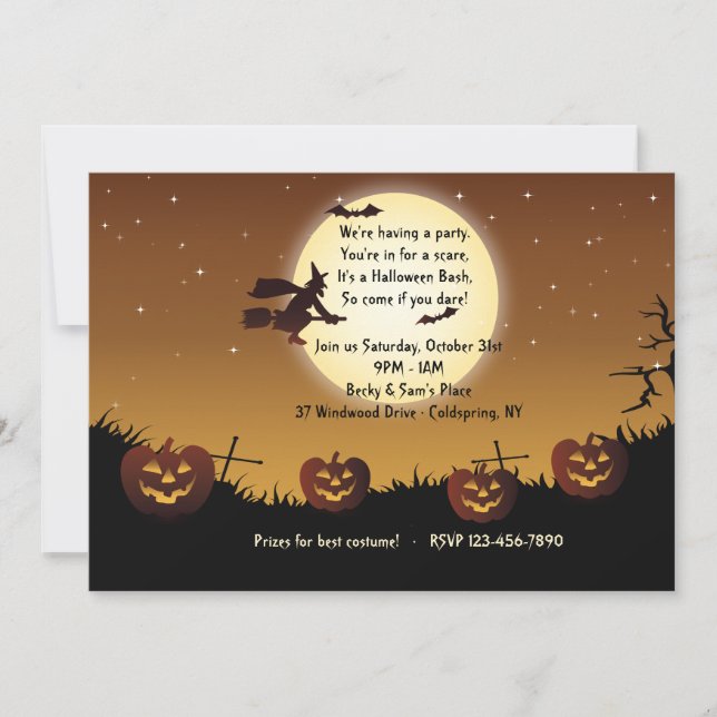 Halloween Ride Party Invitation (Front)