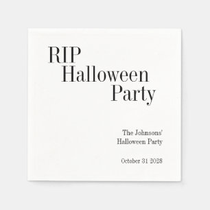 Halloween RIP Black and White Party Napkin