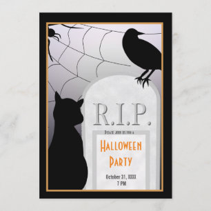 Halloween RIP Tombstone Party Invite