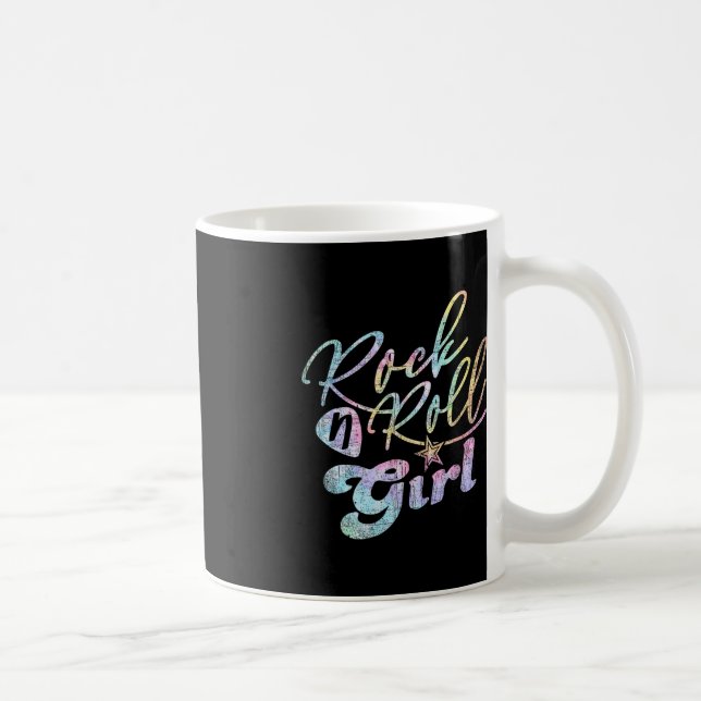 Halloween Rock N Roll Girl Retro Costume Tie Dye  Coffee Mug (Right)