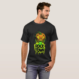 Halloween Rock Town T-Shirt Spooky Punk Style 
