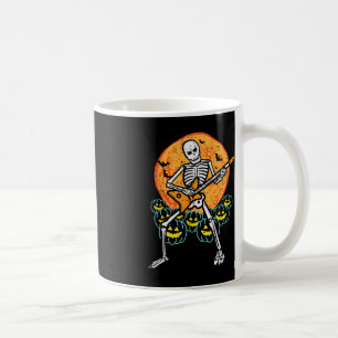 Halloween Rocker Skeleton Guitar Rock Costume Men  Coffee Mug