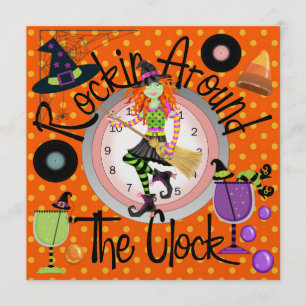 Halloween Rockin' Around the Clock Party - SRF Invitation