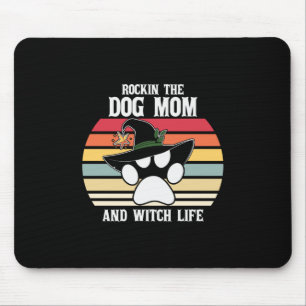 Halloween Rockin the Dog Mum and Witch Life Xmas Mouse Mat