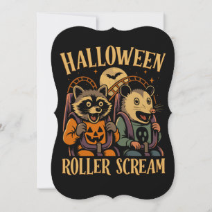 Halloween Roller Scream Racoon and Opossum