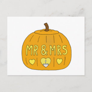 Halloween Romantic Mr and Mrs  Postcard