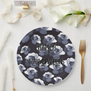 Halloween Rose Paper Plate