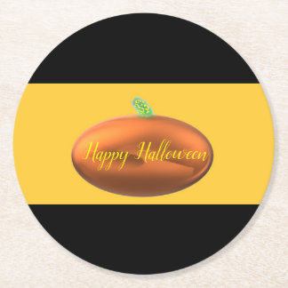 Halloween round paper coaster