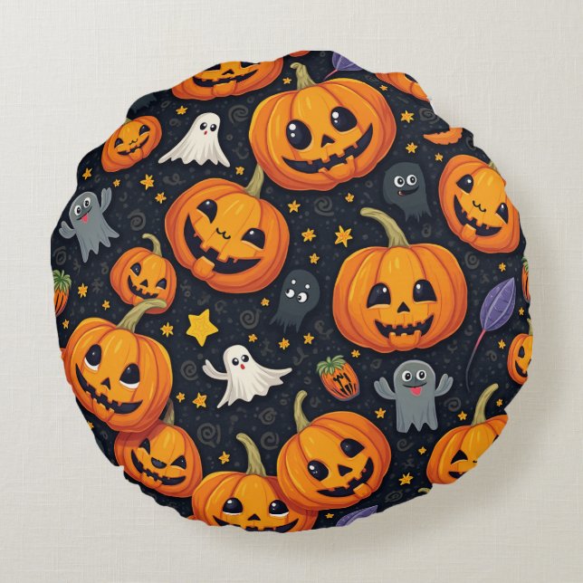 Halloween Round Pillow (Back)