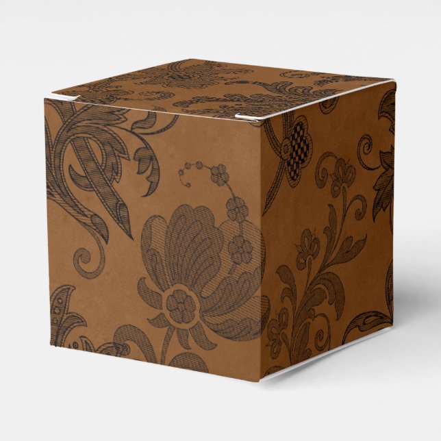 Halloween Royal Floral Damask Favour Box (Front Side)