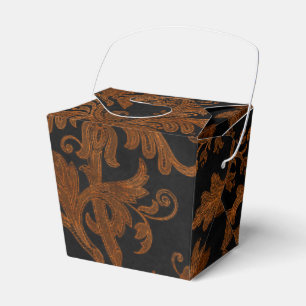 Halloween Royal Floral Damask Pattern Favour Box