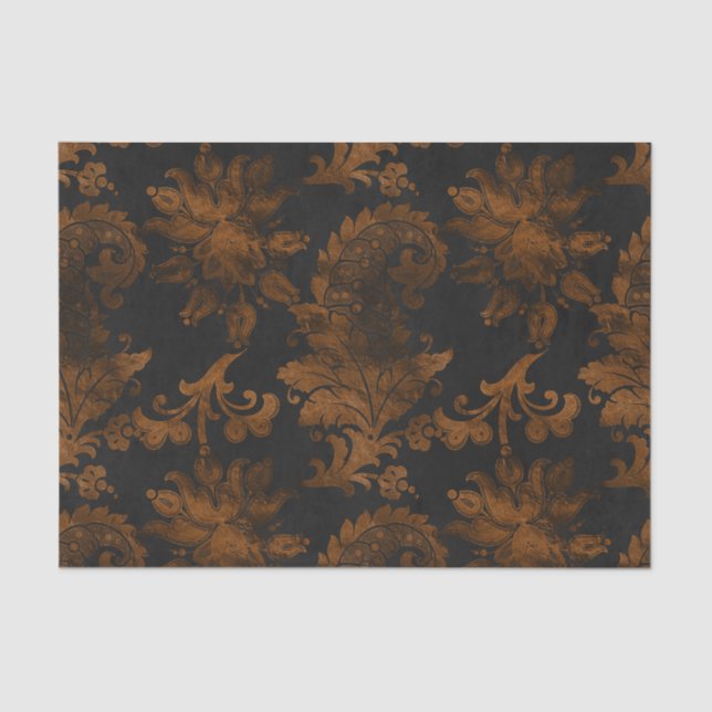 Halloween Royal Floral Damask Tissue Paper (Front)