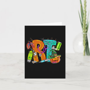 Halloween RT Respiratory Therapist spooky RT pumpk Card