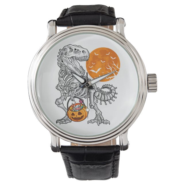 Halloween s for Boys Kids Dinosaur Skeleton T rex Watch (Front)