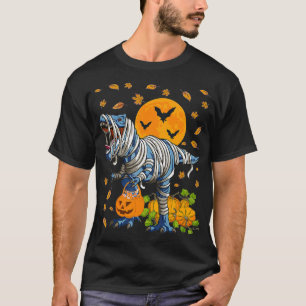 Halloween s for Boys Kids Dinosaur T rex Mummy Pum T-Shirt