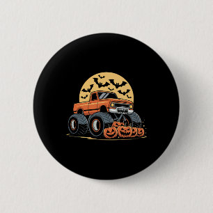 Halloween S For Kids Boys Monster Truck Pumpkins  6 Cm Round Badge