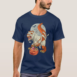 Halloween S For Men Boys Dinosaur T Rex Mummy Pump T-Shirt