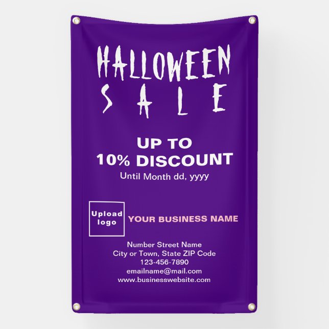 Halloween Sale Discount Business Purple Banner (Vertical)