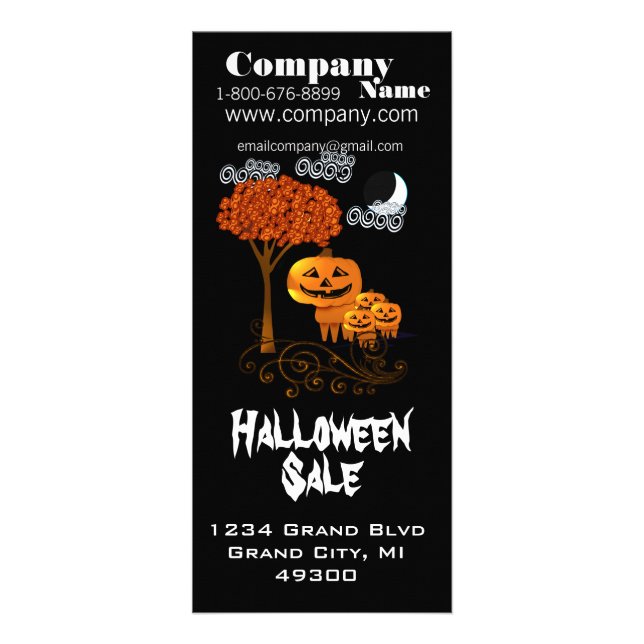Halloween Sale Rack Card (Front)
