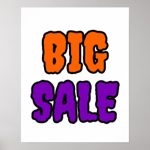 Halloween Sale Sign, Large Boutique Sale Poster