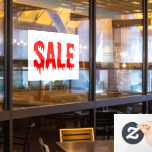 Halloween Sale Sign, Window Decal, Retail Store Cling