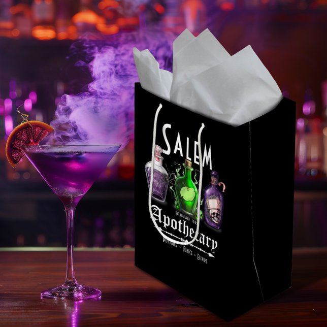 Halloween Salem Apothecary Potions Tonics Elixirs Medium Gift Bag (Creator Uploaded)