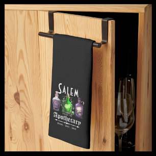 Halloween Salem Apothecary Potions Tonics Elixirs Tea Towel