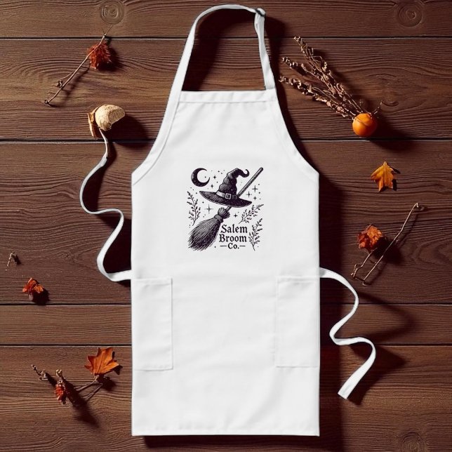 Halloween Salem Witch Broomstick Long Apron (Creator Uploaded)