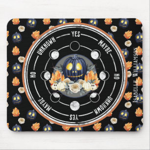 Halloween Samhain Pumpkin Crystals Pendulum Spirit Mouse Mat