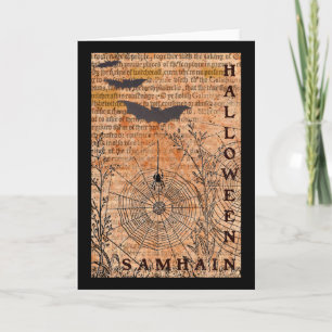 Halloween Samhain Spider Webs Card