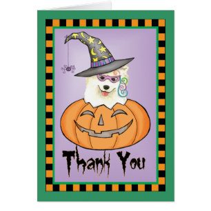 Halloween Samoyed Thank you card