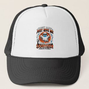 Halloween Sanitizer Funny Ghost Mask Candy_1 Trucker Hat