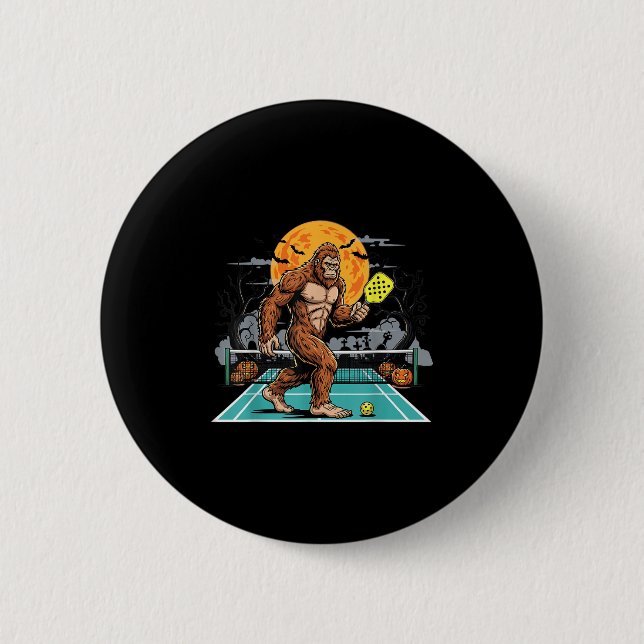 Halloween Sasquatch Ckleball Bigfoot Soky Moon  6 Cm Round Badge (Front)