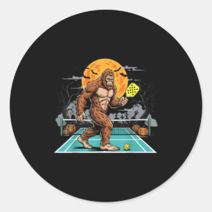 Halloween Sasquatch Ckleball Bigfoot Soky Moon  Classic Round Sticker