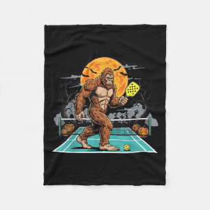 Halloween Sasquatch Ckleball Bigfoot Soky Moon Fleece Blanket