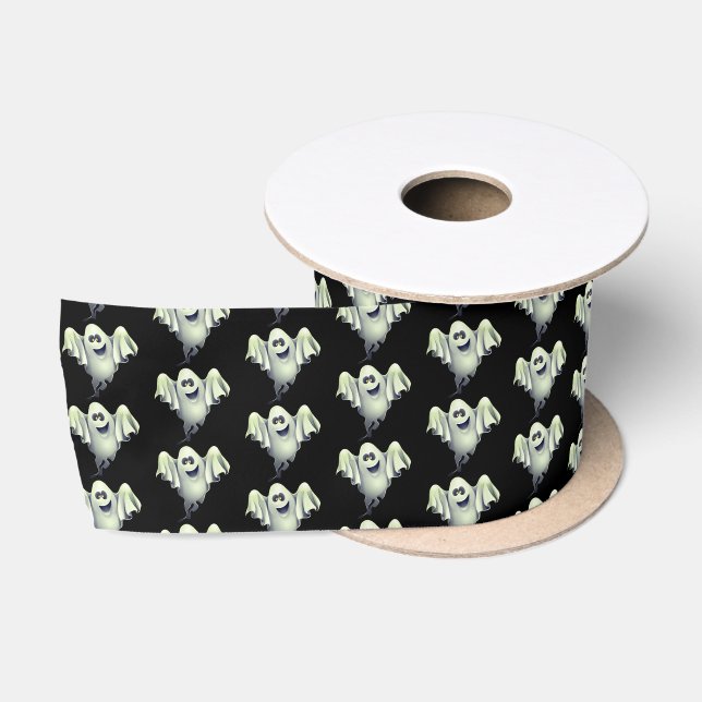 Halloween Satin Ribbon-Ghosts Ribbon (Spool)