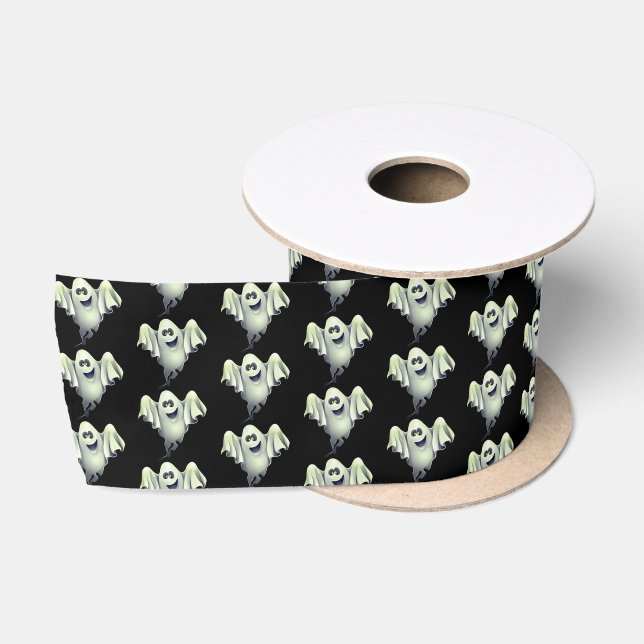 Halloween Satin Ribbon-Ghosts Ribbon (Spool)