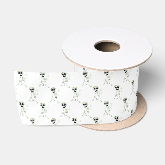Halloween Satin Ribbon-Skeleton Ribbon (Spool)