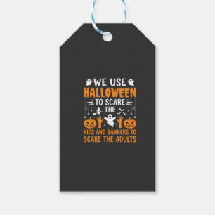 Halloween Scare Kids Bankers Adults Design Gift Tags