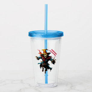 Halloween scarecrow  acrylic tumbler